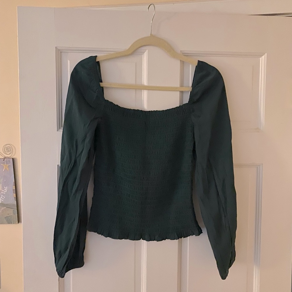 Large size amazon brand emerald green accordion type top